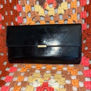 Coach black leather wallet
